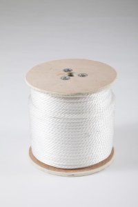ナイロンソリッドロープ12打　ホワイト　8-16ｍｍ×100ｍ　ボビン巻き