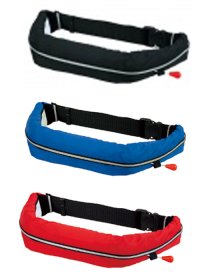 オーシャンWR-1型ライフジャケット自動膨張式（JCI検定品）ブラック/ネイビー/レッド