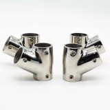 ハンドレール T型60°継手 向き　右・左　パイプ外径22・25mm用　ステンレス316製