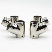 ハンドレール T型60°継手 向き　右・左　パイプ外径22・25mm用　ステンレス316製
