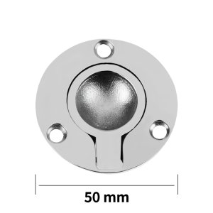 画像3: ハッチ用フラッシュリフトハンドル  ラウンドタイプ ステンレスSUS316 50mm トップウォーターオリジナル　