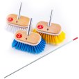 画像1: インターコムマリン社　プレミアムデッキブラシ 6インチ(15cm)　180〜290cmハンドル付セット (1)