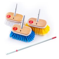インターコムマリン社　プレミアムデッキブラシ 6インチ(15cm)　100cm〜180cmハンドル付セット