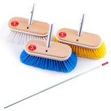 インターコムマリン社　プレミアムデッキブラシ 8インチ（20cm)　180〜290cmハンドル付セット