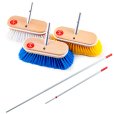 画像1: 【3種類ブラシ+2種類ハンドル】プレミアムデッキブラシ8インチ（20cm)スーパーコンビセット (1)
