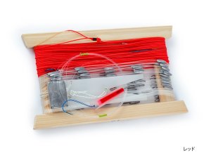 画像2: サワラ潜行ツバメ板中層トローリング仕掛け びし鉛3匁 2匁 ブルー レッド