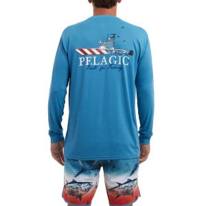 画像2: 《New Arrivals》ペラジック　アクアテック フィッシュNストライプ 長袖Ｔシャツ