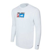 《汚れあり》ペラジック　アクアテック デラックスロゴ 長袖Ｔシャツ　ホワイト　アウトレット　