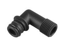 SEAFLO ブラックナイロンホースフィッティング  3/4x1/2インチMNPT  バルブエルボ