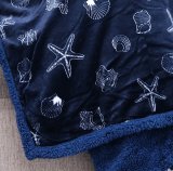 ウエストマリン　リバーシブルブランケット  シェル＆スターフィッシュ柄