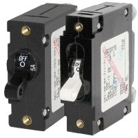BLUE SEA SYSTEMS　15Aサーキットブレーカー付スイッチ ホワイト・ブラック レバ－