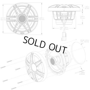 画像6: 2ウェイマリンスピーカー グリル&LEDライト付プレミアム   クラリオン CMSP-651RGB-SWG  
