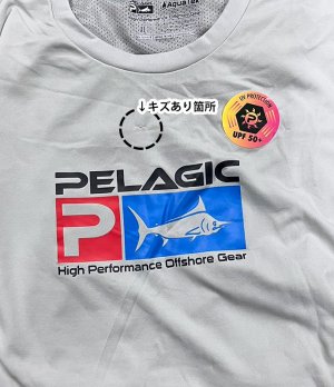 画像3: 《キズあり》ペラジック　アクアテック PELAGICロゴ長袖Ｔシャツ　Mサイズ　グレー　アウトレット　