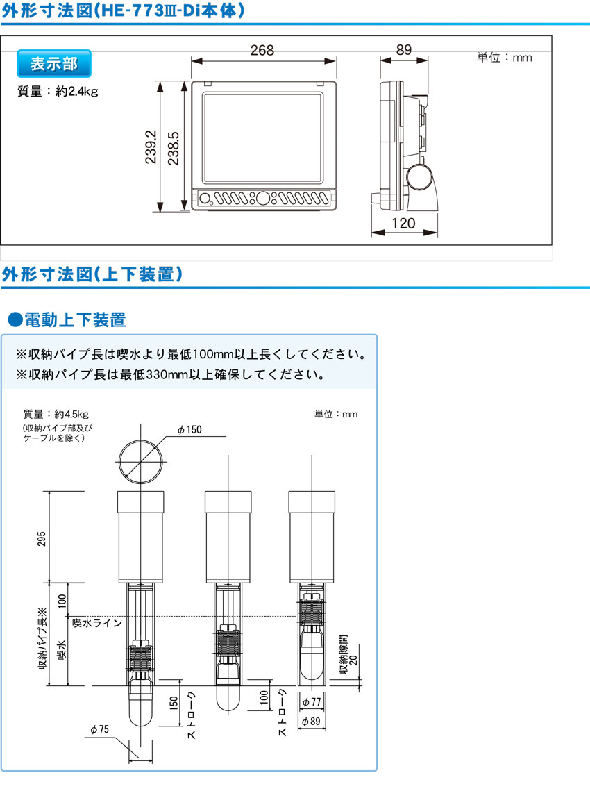 HONDEXマルチスキャンソナーHE-773III-Di 電動式センサー特別価格です | トップウォータータックルズのブログ