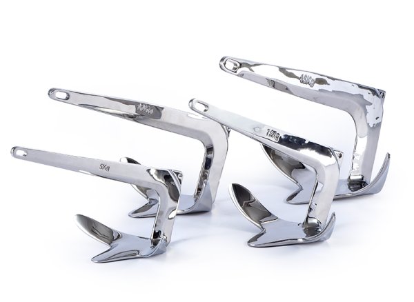画像1: ブルース型アンカー5kg 7.5kg 10kgステンレスSUS316 トップウォーターオリジナル (1)