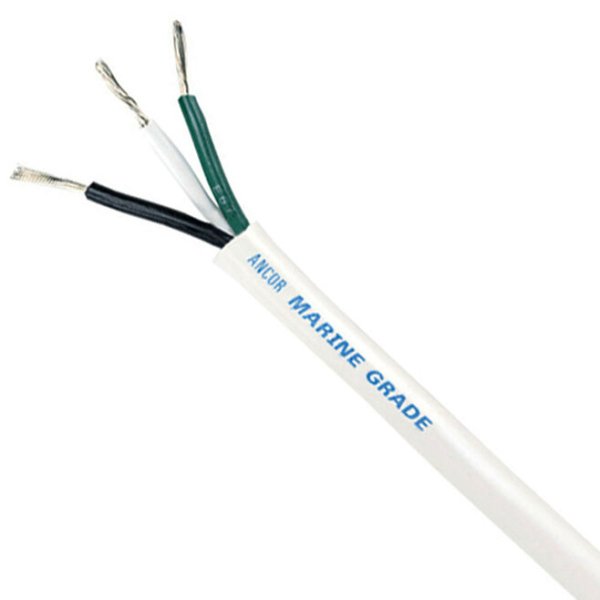 画像1: アンカー社　マリンケーブル（ラウンドホワイトカバー）3芯線 2mm²　AWG14　切り売り (1)