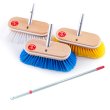 画像1: インターコムマリン社　プレミアムデッキブラシ 8インチ（20cm)　100cm〜180cmハンドル付セット (1)