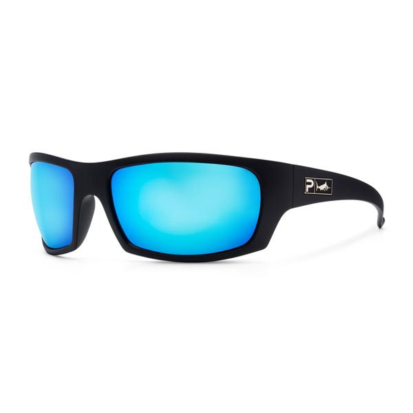 画像1: ペラジック　THE MACK  POLARIZED ポリカーボネート レンズ サングラス  ブラック（レンズブルー） (1)