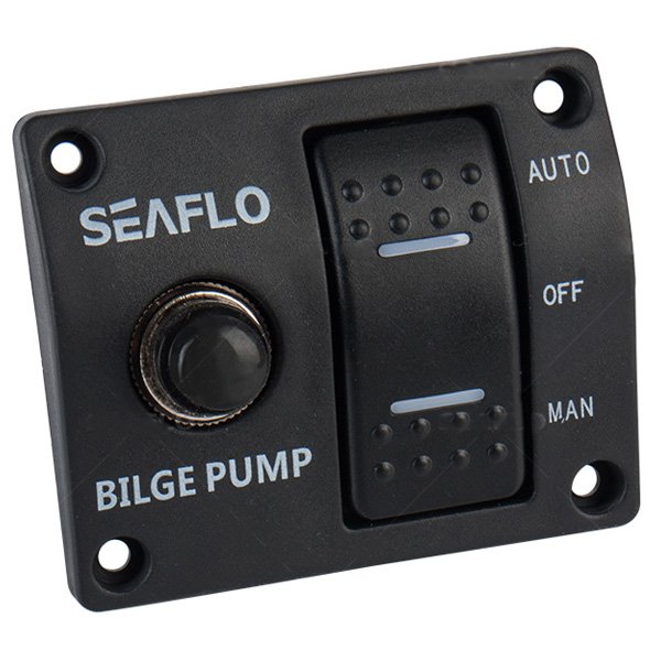 画像1: SEAFLO  ビルジポンプ パネルスイッチ 3ウェイ　LEDインジケータ付 (1)